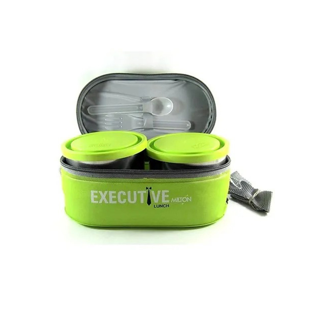 Milton Executive Lunch Box Soft Insulated Tiffin Box (2 SS Container,1 Microwave Safe Container)
