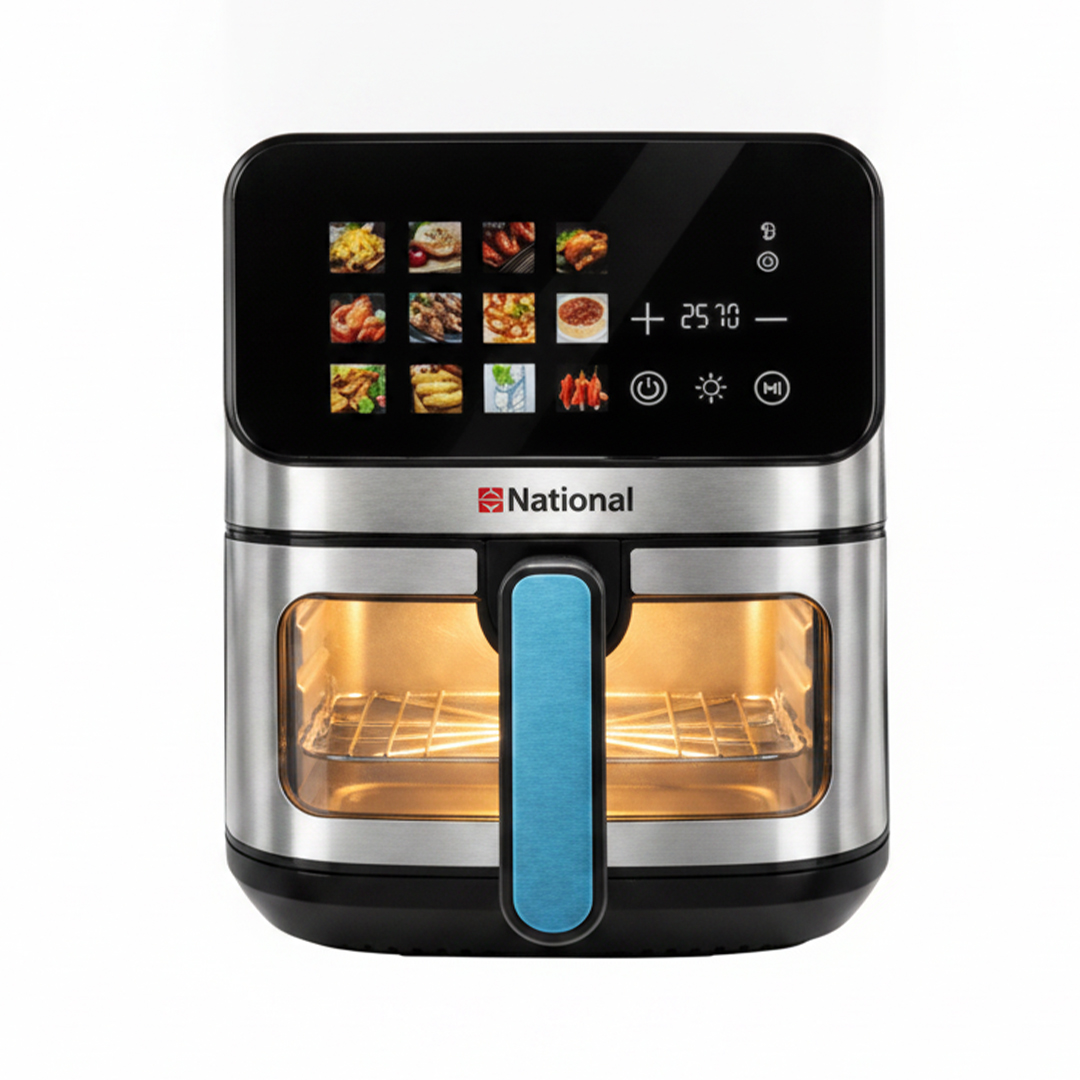 National Inverter Air Fryer 10 Ltr Double Heating Coil With Clear Glass Window View-MC/D-85AF
