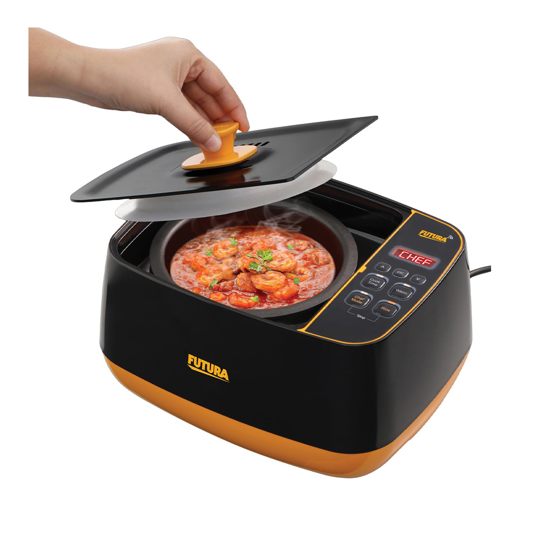 Futura Smart Pot with Smart App Automatic Rice Cooking Slow Cooking, Sauté, Fry, Steam & Warm Function,100+ Guided Recipes,Portable Table-Top Cooker